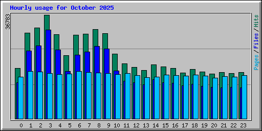 Hourly usage for October 2025